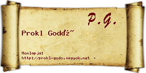 Prokl Godó névjegykártya